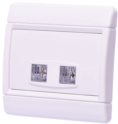 رایان سفید،سوکت تلفن دوقلو (4 خط)