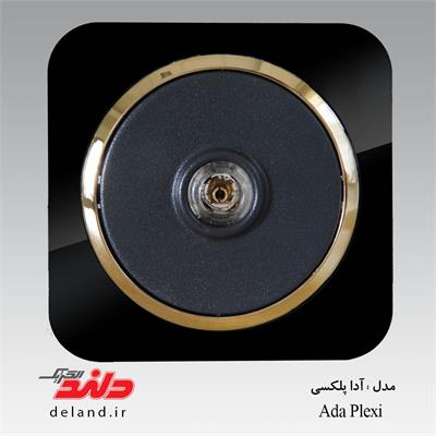 فیش بلندگو/آداپلکسی مشکی زه طلایی(مکانیزم+قاب+زه)