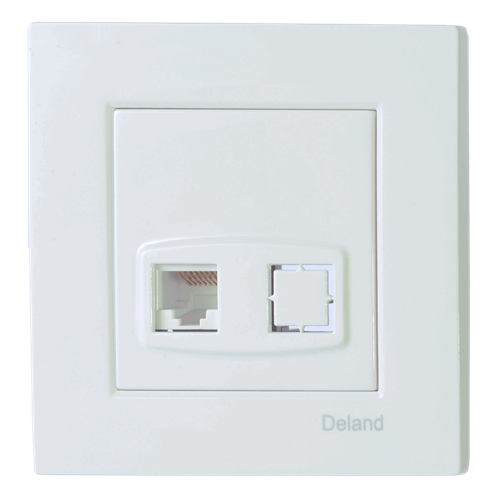 تک سوکت تلفن آسا (دو خط)