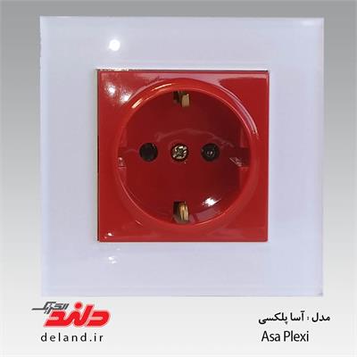 پریز ارت UPS /آسا پلکسی سفید (مکانیزم +قاب )