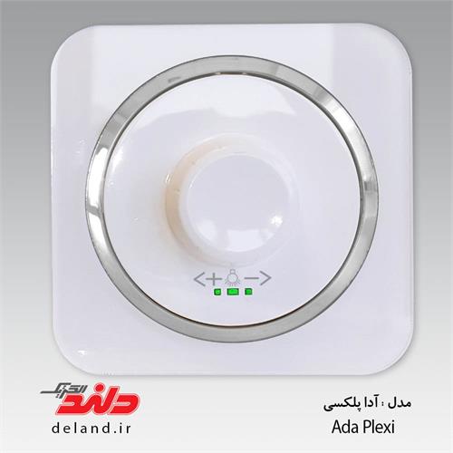 کلید پریز مدل آدا پلکسی سفید زه نقره ای