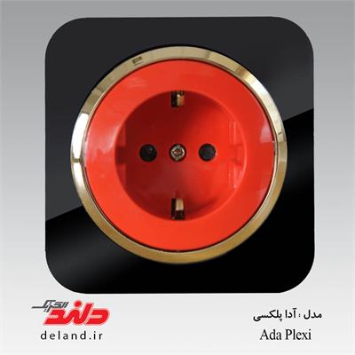 پریز ارت UPS/آداپلکسی مشکی زه طلایی(مکانیزم+قاب+زه)