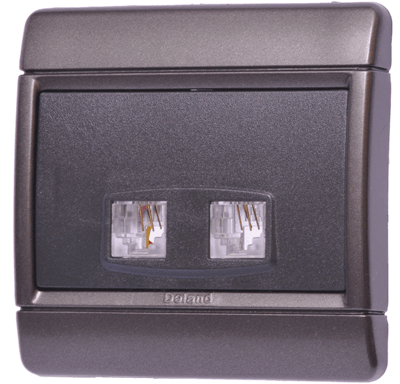 رایان مشکی،سوکت تلفن دوقلو (4 خط)