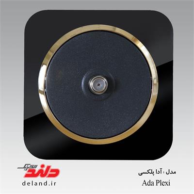 فیش آنتن sat/آدا پلکسی مشکی زه طلایی(مکانیزم+قاب+زه)