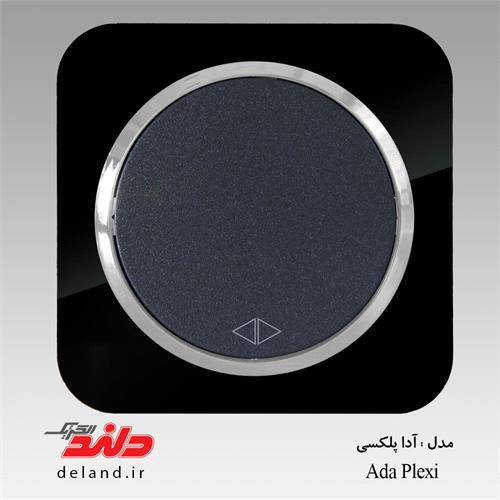 آدا پلکسی مشکی با زه نقره ای