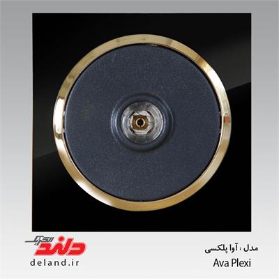 فیش بلندگو/آوا پلکسی مشکی زه طلایی(مکانیزم+قاب+زه)