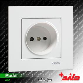 پریز برق پایه سرامیکی/آسا دلند پلاس(مکانیزم+قاب)