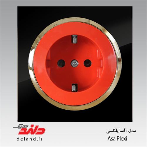 کلید پریز آوا پلکسی با زه طلایی