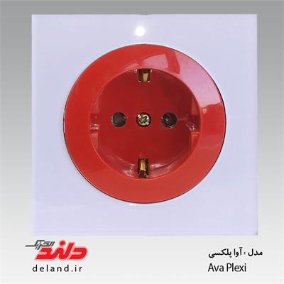 پریز ارت ups /آوا پلکسی سفید دلند پلاس(مکانیزم+قاب)