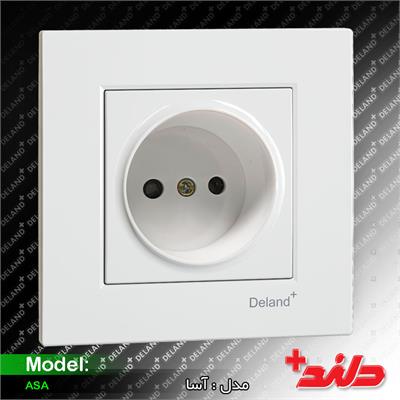 پریز برق پایه سرامیکی/آسا دلند پلاس(مکانیزم+قاب)