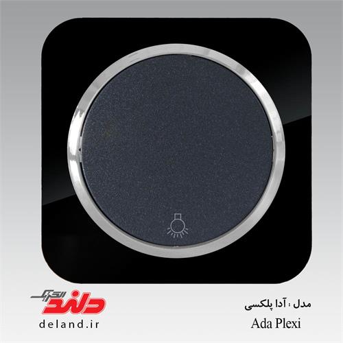 آدا پلکسی مشکی با زه نقره ای