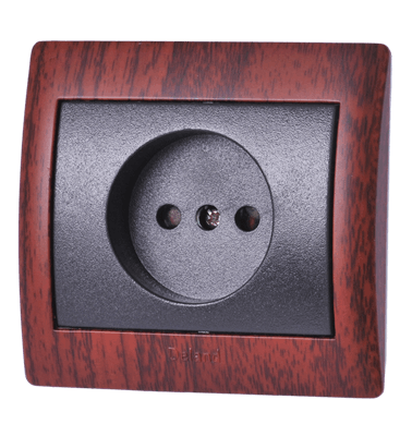 آریا چوب ماهاگونی پریز برق ساده با پایه سرامیکی