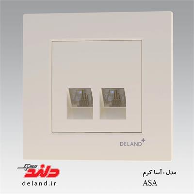پریز برق ارت/آسا پلکسی سفید (مکانیزم +قاب )