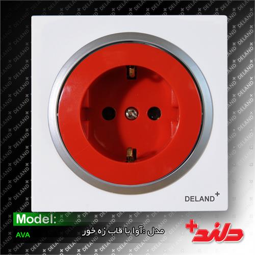 پریز ارت UPS آوا پلاس با زه نقره ای