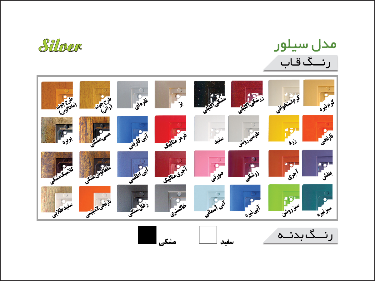 رنگ قاب کلید پریز دلند سیلور